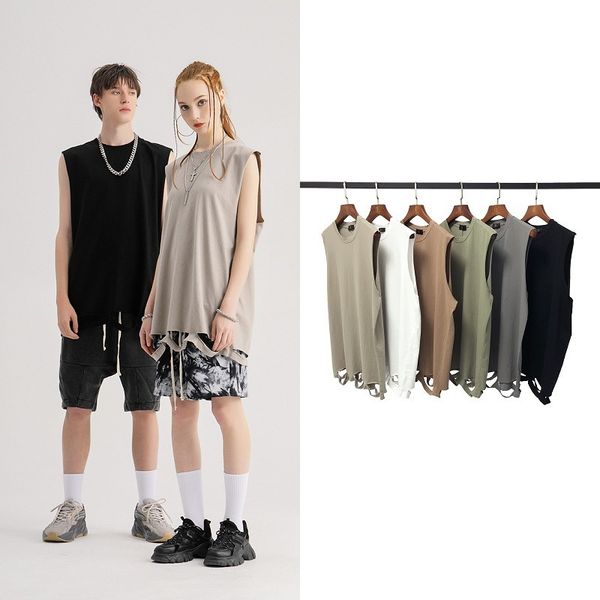 2020 gaojie street fashion brand mourning department cut the bottom hem, men's and women's vest bottomed t-shirt, White;black
2020 gaojie street fashion brand mourning department cut the bottom hem, men's and women's vest bottomed t-shirt, White;black