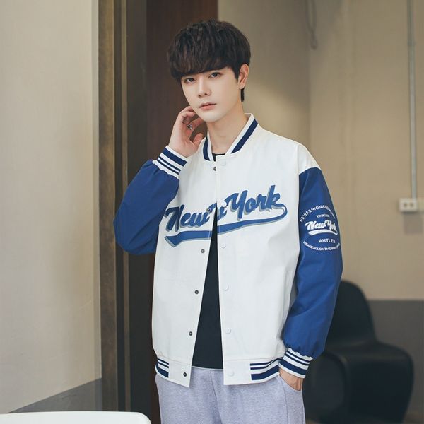 american fashion baseball suit men's spring and autumn thin splicing couple loose work et street trend casual coat, Black;brown
american fashion baseball suit men's spring and autumn thin splicing couple loose work et street trend casual coat, Black;brown