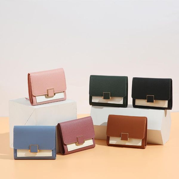 wallets 2021 korean women's wallet leather pu short multi-card student purses for women money bag, Red;black
wallets 2021 korean women's wallet leather pu short multi-card student purses for women money bag, Red;black