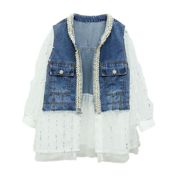 women's jackets fashion hollow out denim jacket women beaded lace splice jeans female washed coat loose plus size coats, Black;brown
women's jackets fashion hollow out denim jacket women beaded lace splice jeans female washed coat loose plus size coats, Black;brown