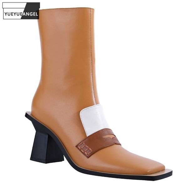 designer mixed colors square toe short boots women genuine leather shoes vintage high heels fashion lady heel ankle, Black
designer mixed colors square toe short boots women genuine leather shoes vintage high heels fashion lady heel ankle, Black