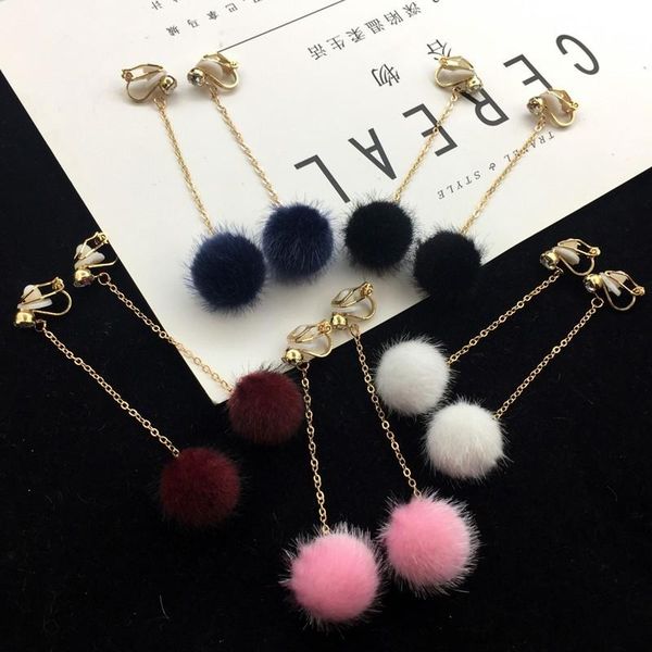 clip-on & screw back vintage long pom earrings rhinestone fur ball pendientes non piercing ear clip on cuff for women girls gifts, Silver
clip-on & screw back vintage long pom earrings rhinestone fur ball pendientes non piercing ear clip on cuff for women girls gifts, Silver