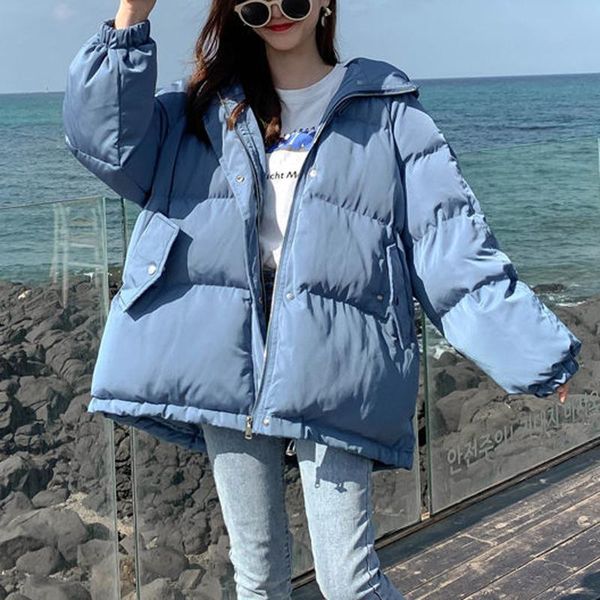 korean style 2021 winter jackets women stand collar solid black white female down coat loose oversized womens short parka women's, Black;brown
korean style 2021 winter jackets women stand collar solid black white female down coat loose oversized womens short parka women's, Black;brown