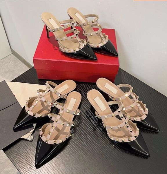 slippers 2021 summer v real pointed rivet women flat patent leather high heels sandals with dust bags, Black
slippers 2021 summer v real pointed rivet women flat patent leather high heels sandals with dust bags, Black