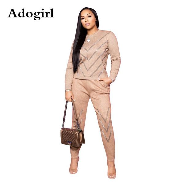 two piece dress glitter striped set o-neck full sleeve pants night club wear 2 suit fitness outfits matching suits, White
two piece dress glitter striped set o-neck full sleeve pants night club wear 2 suit fitness outfits matching suits, White