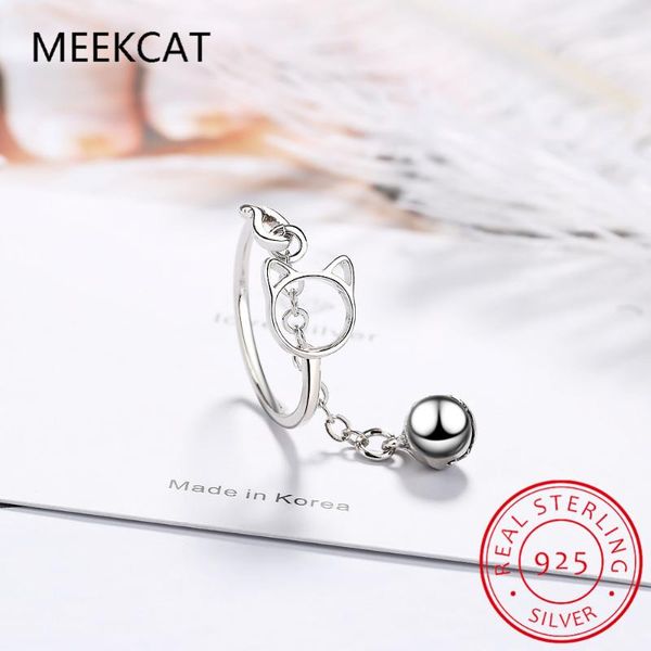 cluster rings 100% 925 solid real sterling silver cartoon cat bell opening ring 6 7 8 for women creative cute style girl jewelry ds1136, Golden;silver
cluster rings 100% 925 solid real sterling silver cartoon cat bell opening ring 6 7 8 for women creative cute style girl jewelry ds1136, Golden;silver