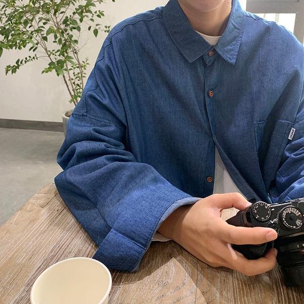 men's casual shirts denim simple basic loose shirt homme male long sleeves single breasted cotton solid color black blue -2xl, White;black
men's casual shirts denim simple basic loose shirt homme male long sleeves single breasted cotton solid color black blue -2xl, White;black