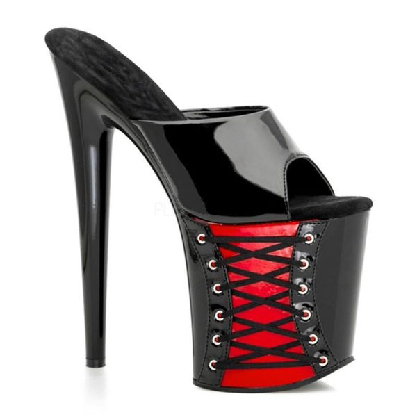 slippers 20cm women's selling summer style slim super high heels, stage banquet fine, Black
slippers 20cm women's selling summer style slim super high heels, stage banquet fine, Black
