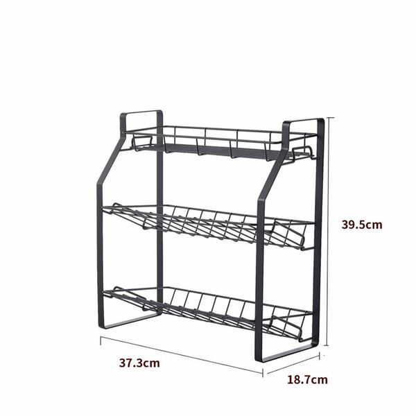 black three tier kitchen seasoning storage rack counter organizer shelf for jars spice sauce bottles two styles shipped at random
black three tier kitchen seasoning storage rack counter organizer shelf for jars spice sauce bottles two styles shipped at random