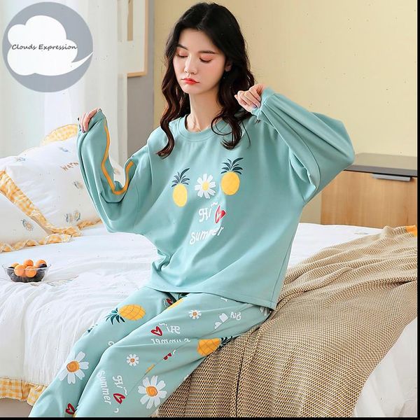 spring autumn sleep lounge womens sleepwears pajama long sleeved set cartoon pyjamas cotton sleepwear  l xl xxl xxxl fashion, Black;red 
spring autumn sleep lounge womens sleepwears pajama long sleeved set cartoon pyjamas cotton sleepwear  l xl xxl xxxl fashion, Black;red