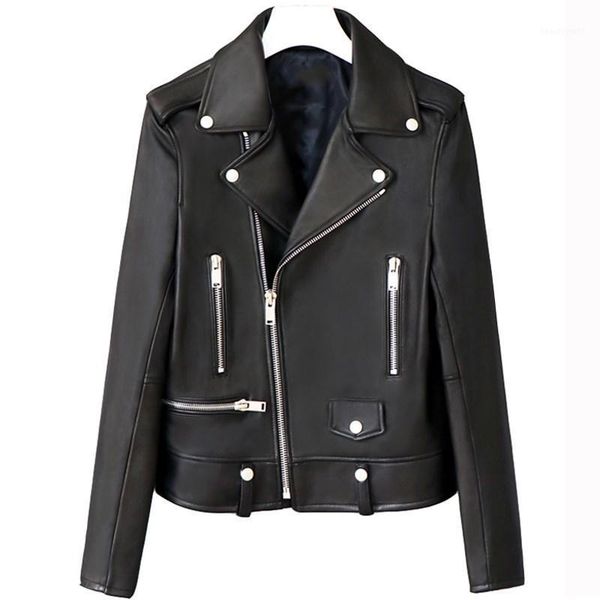 women biker moto jacket 2021 spring autumn slim long sleeve turn down collar faux leather coat ladies black outwear clothing women's &
women biker moto jacket 2021 spring autumn slim long sleeve turn down collar faux leather coat ladies black outwear clothing women's &