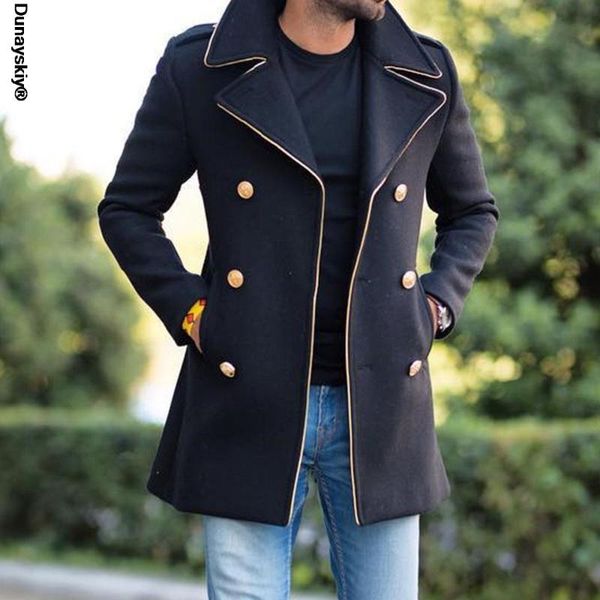 men's wool & blends lapel tench coat long jackets autumn winter sleeve button retro men clothing 2021 casual outerwear, Black
men's wool & blends lapel tench coat long jackets autumn winter sleeve button retro men clothing 2021 casual outerwear, Black