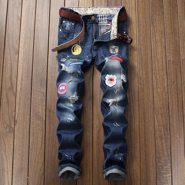 men ripped skinny jeans blue biker hole locomotive party casual fashion badgetrousers street clothing denim men's
men ripped skinny jeans blue biker hole locomotive party casual fashion badgetrousers street clothing denim men's