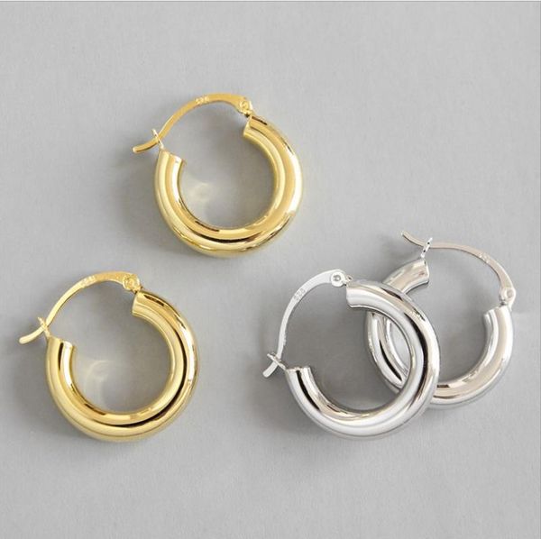 minimalist jewelry s925 sterling silver earrings round circle tube female small hoop for women ea395 & huggie, Golden;silver
minimalist jewelry s925 sterling silver earrings round circle tube female small hoop for women ea395 & huggie, Golden;silver