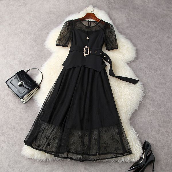 casual dresses european and american women's clothing spring exquisite waistcoat with button straps fashionable lace two-piece dress ui, Black;gray
casual dresses european and american women's clothing spring exquisite waistcoat with button straps fashionable lace two-piece dress ui, Black;gray