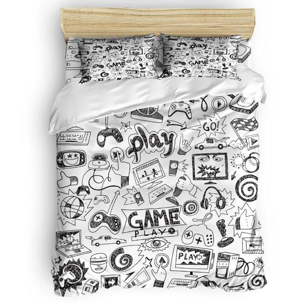 bedding sets play game black white duvet cover set with pillowcase comfortable bedroom supplies king size
bedding sets play game black white duvet cover set with pillowcase comfortable bedroom supplies king size