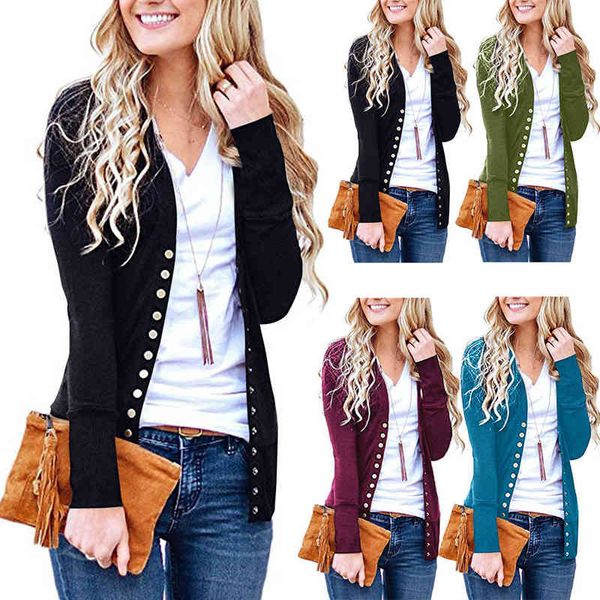 autumn women cardigan coat fashion v neck long sleeve single breasted knitted ladies casual solid female slim coats outwear 210507, Black;brown
autumn women cardigan coat fashion v neck long sleeve single breasted knitted ladies casual solid female slim coats outwear 210507, Black;brown
