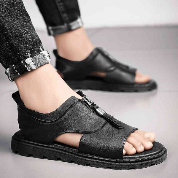slippers 2021 summer men sandals leisure beach casual shoes breathable leather 's outdoor men jj74, Black
slippers 2021 summer men sandals leisure beach casual shoes breathable leather 's outdoor men jj74, Black