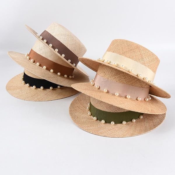 wide brim hats treasure grass female summer fashion fedora pearl hat straw beach seaside sunscreen sun chapeu de praia, Blue;gray
wide brim hats treasure grass female summer fashion fedora pearl hat straw beach seaside sunscreen sun chapeu de praia, Blue;gray