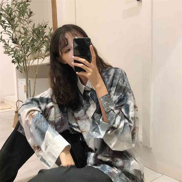 retro print blouse women autumn turn down collar long sleeve shirts loose casual single breasted street female vintage 210517, White
retro print blouse women autumn turn down collar long sleeve shirts loose casual single breasted street female vintage 210517, White
