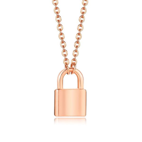 women's padlock necklace pendant stainless steel rose gold stacking charm jewelry necklaces, Silver
women's padlock necklace pendant stainless steel rose gold stacking charm jewelry necklaces, Silver