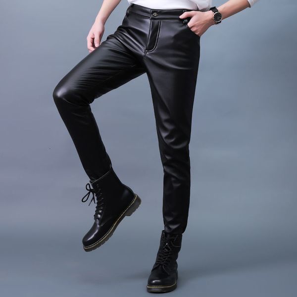 men's pants autumn winter moto & biker pu leather straight slim leggings elastic velvet tight korean-style black pencil ivcf
men's pants autumn winter moto & biker pu leather straight slim leggings elastic velvet tight korean-style black pencil ivcf