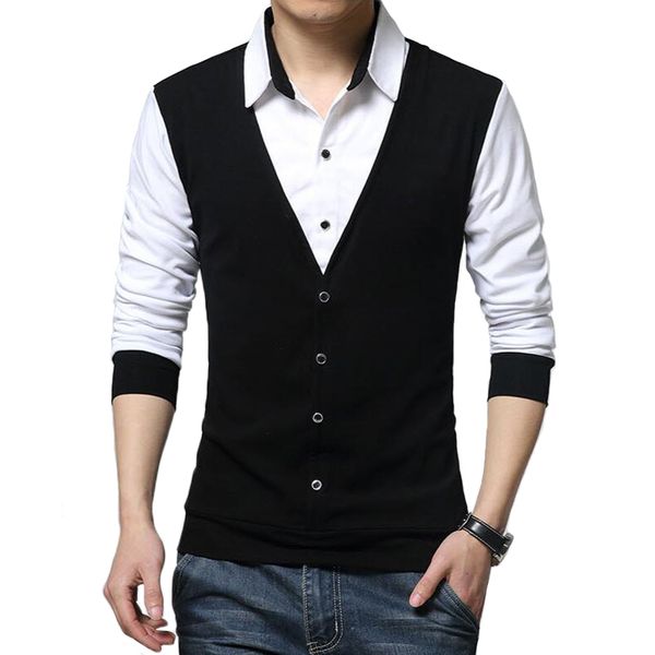 cotton sweater men outwear long sleeve pullovers sueter mens spring autumn fake two pieces turn down shirts collar sweaters 5xl, Black;brown
cotton sweater men outwear long sleeve pullovers sueter mens spring autumn fake two pieces turn down shirts collar sweaters 5xl, Black;brown