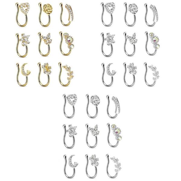 earrings & necklace nose cuff non piercing clip on fake rings hoop for women girls jewelry, Silver
earrings & necklace nose cuff non piercing clip on fake rings hoop for women girls jewelry, Silver