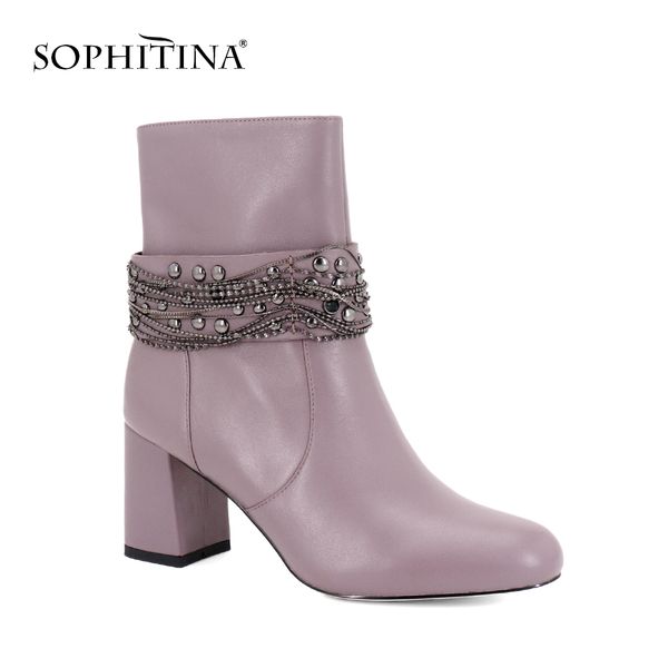 sophitina black genuine leather ankle boot metal chain square heels handmade shoes warm office lady solid retro woman boots b79 210513
sophitina black genuine leather ankle boot metal chain square heels handmade shoes warm office lady solid retro woman boots b79 210513
