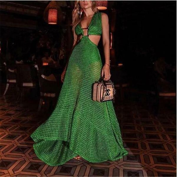 zity summer 2021 fashion womens beach bohemian style deep v neck sleeveless halter see -through long sundress casual dresses, Black;gray
zity summer 2021 fashion womens beach bohemian style deep v neck sleeveless halter see -through long sundress casual dresses, Black;gray