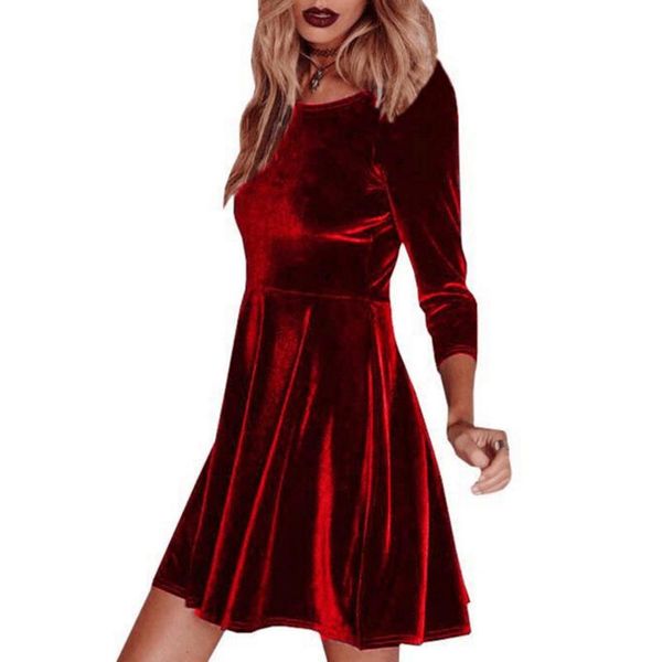 casual dresses seven-quarter sleeve gold velvet dress women slim fit round neck elegant emprie mini solid harajuku autumn winter, Black;gray
casual dresses seven-quarter sleeve gold velvet dress women slim fit round neck elegant emprie mini solid harajuku autumn winter, Black;gray