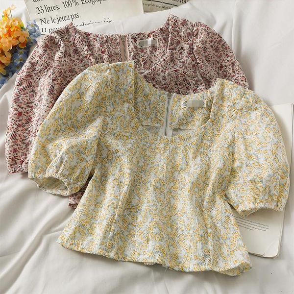women's blouses & shirts women fashion outdoor casual short sleeves flowers printed blouse ladies ol sweet girls student elegant daily, White
women's blouses & shirts women fashion outdoor casual short sleeves flowers printed blouse ladies ol sweet girls student elegant daily, White