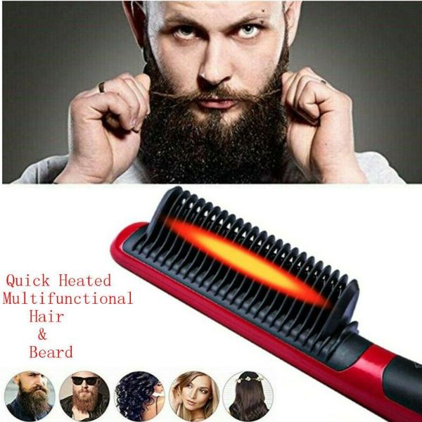 hair brushes multifunctional comb men's quick beard brush straightener curling curler curly beauty styler tool, Silver
hair brushes multifunctional comb men's quick beard brush straightener curling curler curly beauty styler tool, Silver