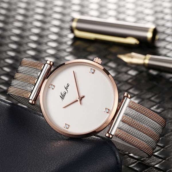 wristwatches women watches luxury missfox brand ultra thin rose gold watch fashion mesh band minimalist ladies clock, Slivery;brown
wristwatches women watches luxury missfox brand ultra thin rose gold watch fashion mesh band minimalist ladies clock, Slivery;brown