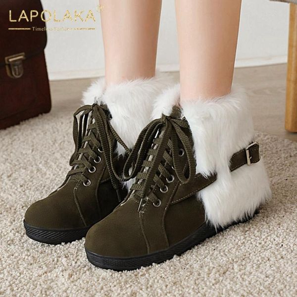boots lapolaka 2021 waterproof skidproof warm winter woman shoes lace up comfy add fur plush dropship ladies, Black
boots lapolaka 2021 waterproof skidproof warm winter woman shoes lace up comfy add fur plush dropship ladies, Black