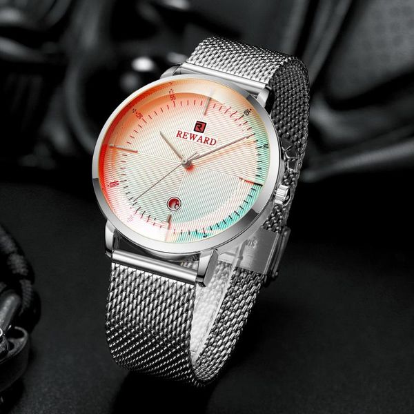 wristwatches reward mens watches fashion quartz watch men color changing table mirror steel mesh waterproof wrist, Slivery;brown
wristwatches reward mens watches fashion quartz watch men color changing table mirror steel mesh waterproof wrist, Slivery;brown