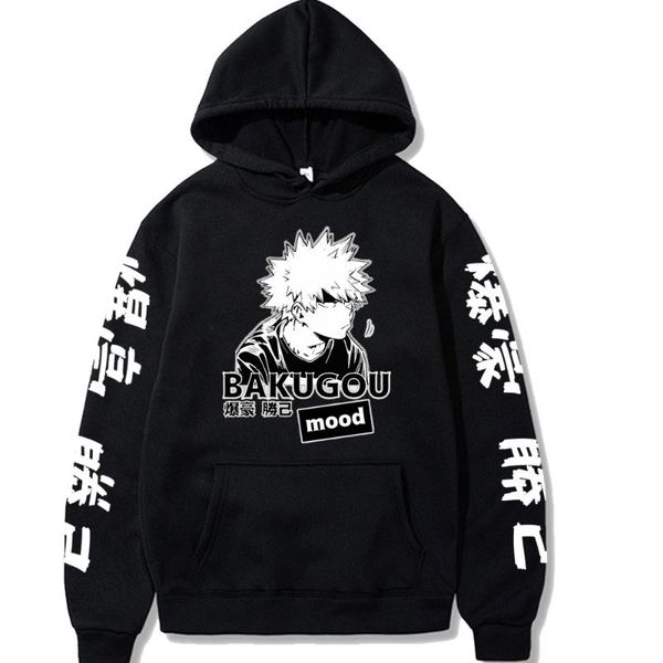 men's hoodies & sweatshirts women my hero academia print men sweatshirt in sale bakugou katsuki fans need to take it into collection, Black 
men's hoodies & sweatshirts women my hero academia print men sweatshirt in sale bakugou katsuki fans need to take it into collection, Black