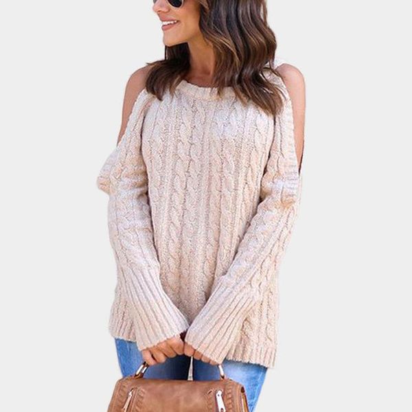 spring fall women sweaters halter neck long sleeve o-neck lovely pullovers knitted loose off-the-shoulder women's, White;black
spring fall women sweaters halter neck long sleeve o-neck lovely pullovers knitted loose off-the-shoulder women's, White;black
