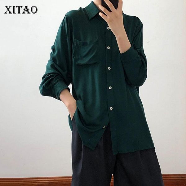women's blouses & shirts xitao loose simple blouse women korean style pockets single breasted all match 2021 autumn fashion casual shir, White
women's blouses & shirts xitao loose simple blouse women korean style pockets single breasted all match 2021 autumn fashion casual shir, White