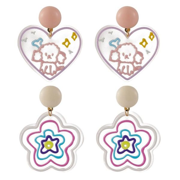 stud korean fashion cream arcylic love heart flower earrings dangle for women geometric doodle dog, Golden;silver
stud korean fashion cream arcylic love heart flower earrings dangle for women geometric doodle dog, Golden;silver