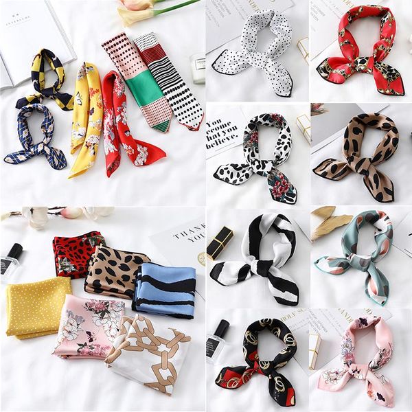 scarves 50cm square silk scarf head neck foulard femme bandana print fashion women's hair tie band wrap handkerchief sjaal, Blue;gray
scarves 50cm square silk scarf head neck foulard femme bandana print fashion women's hair tie band wrap handkerchief sjaal, Blue;gray