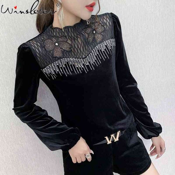 women's t-shirt spring fall korean style girl shiny diamonds patchwork patch long sleeve women pleuche all match tees t0, White
women's t-shirt spring fall korean style girl shiny diamonds patchwork patch long sleeve women pleuche all match tees t0, White