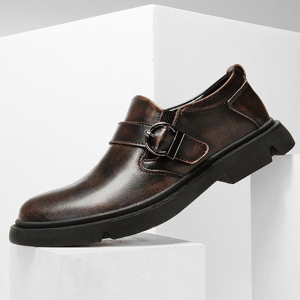 dress shoes autumn mens men's casual leather monk strap business loafers retro slip on oxfords for men, Black
dress shoes autumn mens men's casual leather monk strap business loafers retro slip on oxfords for men, Black