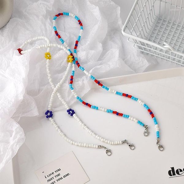 beaded flower mask anti-dropping chain color bead lanyard rope holder anti-lost halter neck glasses chains1, Silver
beaded flower mask anti-dropping chain color bead lanyard rope holder anti-lost halter neck glasses chains1, Silver
