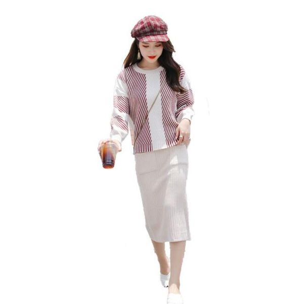women's two piece pants women winter long sleeve pullover patchwork striped sweater + pencil skirt suits elegant woman knitted 2pcs se, White
women's two piece pants women winter long sleeve pullover patchwork striped sweater + pencil skirt suits elegant woman knitted 2pcs se, White
