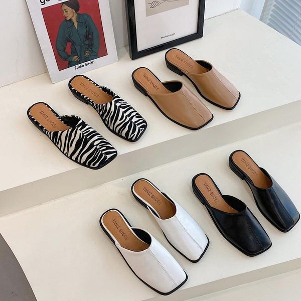 mules for women 2021 slippers casual female shoes low slides cover toe luxury flat fashion rome hoof heels pu rubber, Black
mules for women 2021 slippers casual female shoes low slides cover toe luxury flat fashion rome hoof heels pu rubber, Black