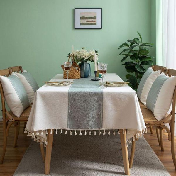 cotton geometric jacquard fabric tablecloth linen rectangular home decoration table cover with tassel for banquet party nappe cloth
cotton geometric jacquard fabric tablecloth linen rectangular home decoration table cover with tassel for banquet party nappe cloth