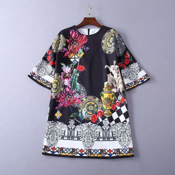 casual dresses european and american plus-size women's clothes spring style nail bead 7 minutes of sleeve vintage printed dress t7gf, Black;gray
casual dresses european and american plus-size women's clothes spring style nail bead 7 minutes of sleeve vintage printed dress t7gf, Black;gray