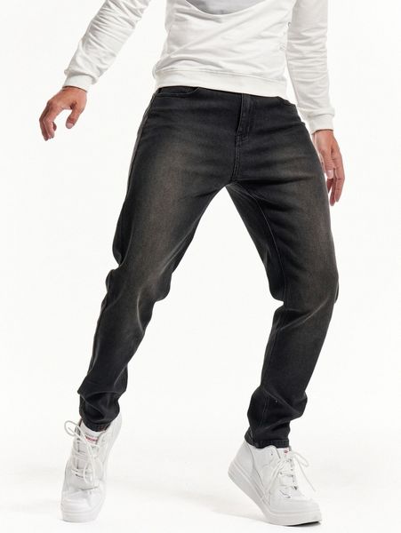 men washed zipper fly jeans i2u9#, Blue