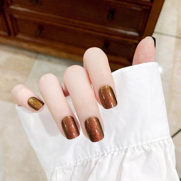 false nails 24pcs champagne fake nail patch square head glue type removable short paragraph fashion manicure ldo99, Red;gold
false nails 24pcs champagne fake nail patch square head glue type removable short paragraph fashion manicure ldo99, Red;gold